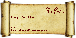 Hay Csilla névjegykártya