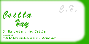 csilla hay business card
